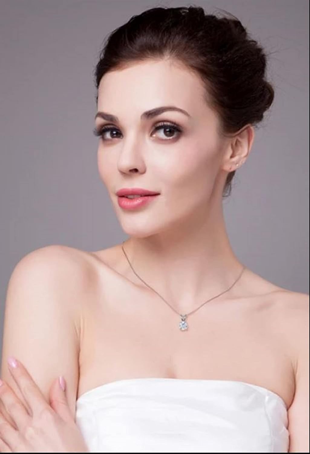 18K Solid Gold Diamond Necklace & Earrings Set | 3.5ct - SM