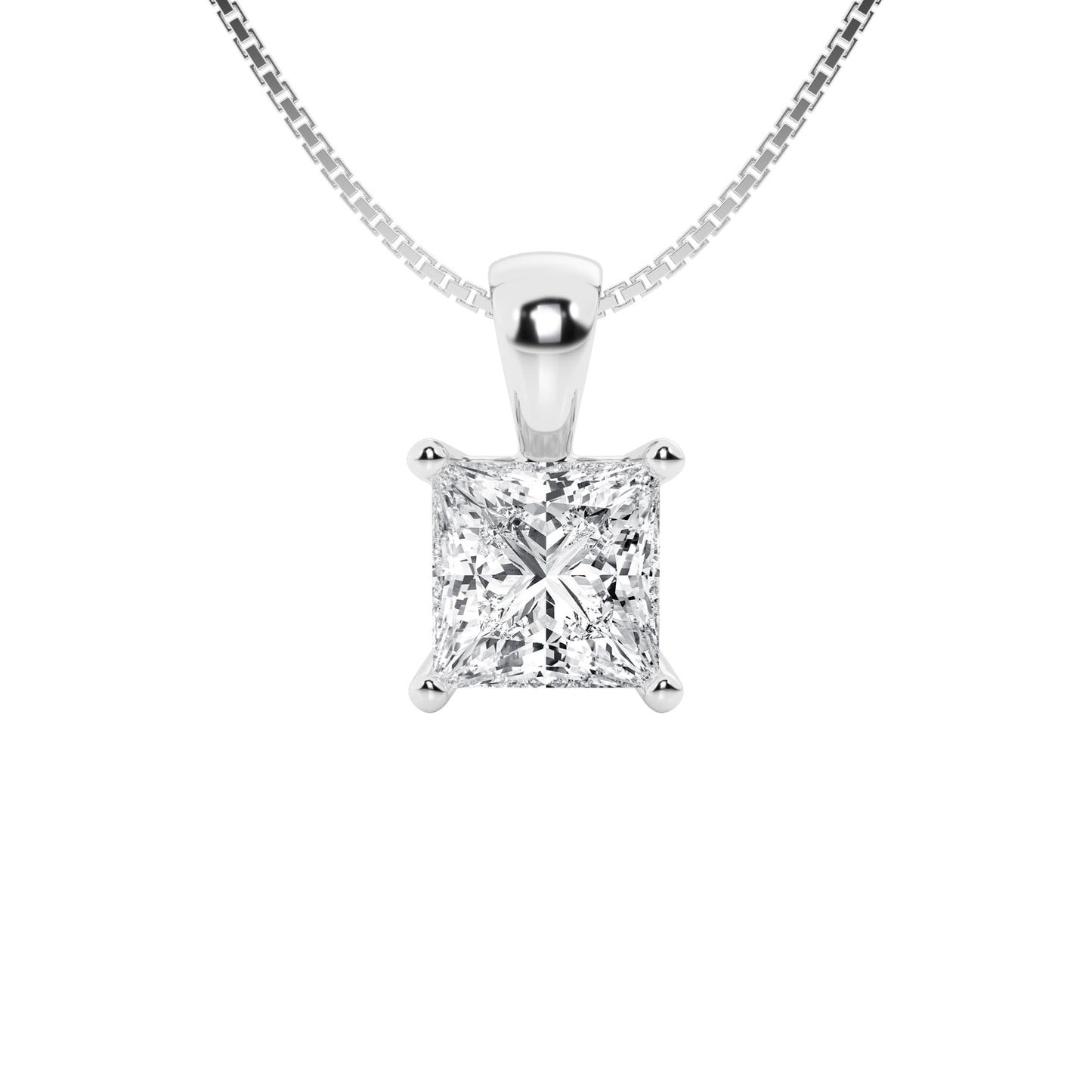 Lab-Grown Diamond Solitaire Pendant Necklace | 3 Carat | 14K Gold | IGI Certified