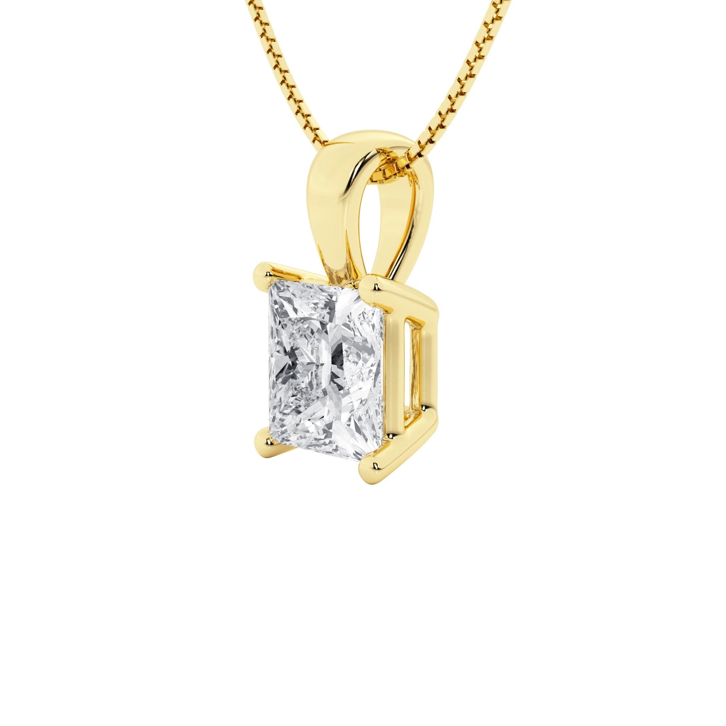 Lab-Grown Diamond Solitaire Pendant Necklace | 3 Carat | 14K Gold | IGI Certified