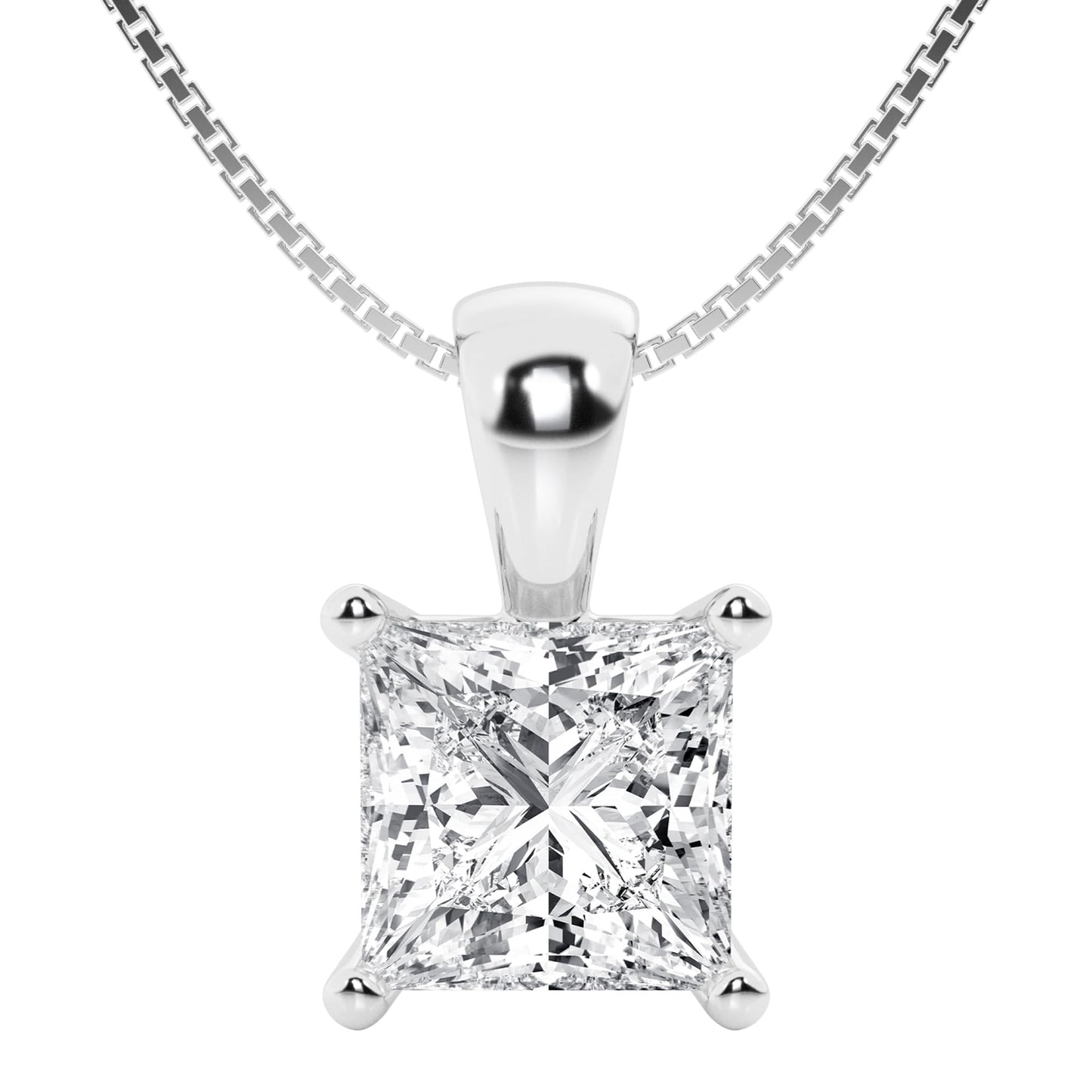 Lab-Grown Diamond Solitaire Pendant Necklace | 3 Carat | 14K Gold | IGI Certified
