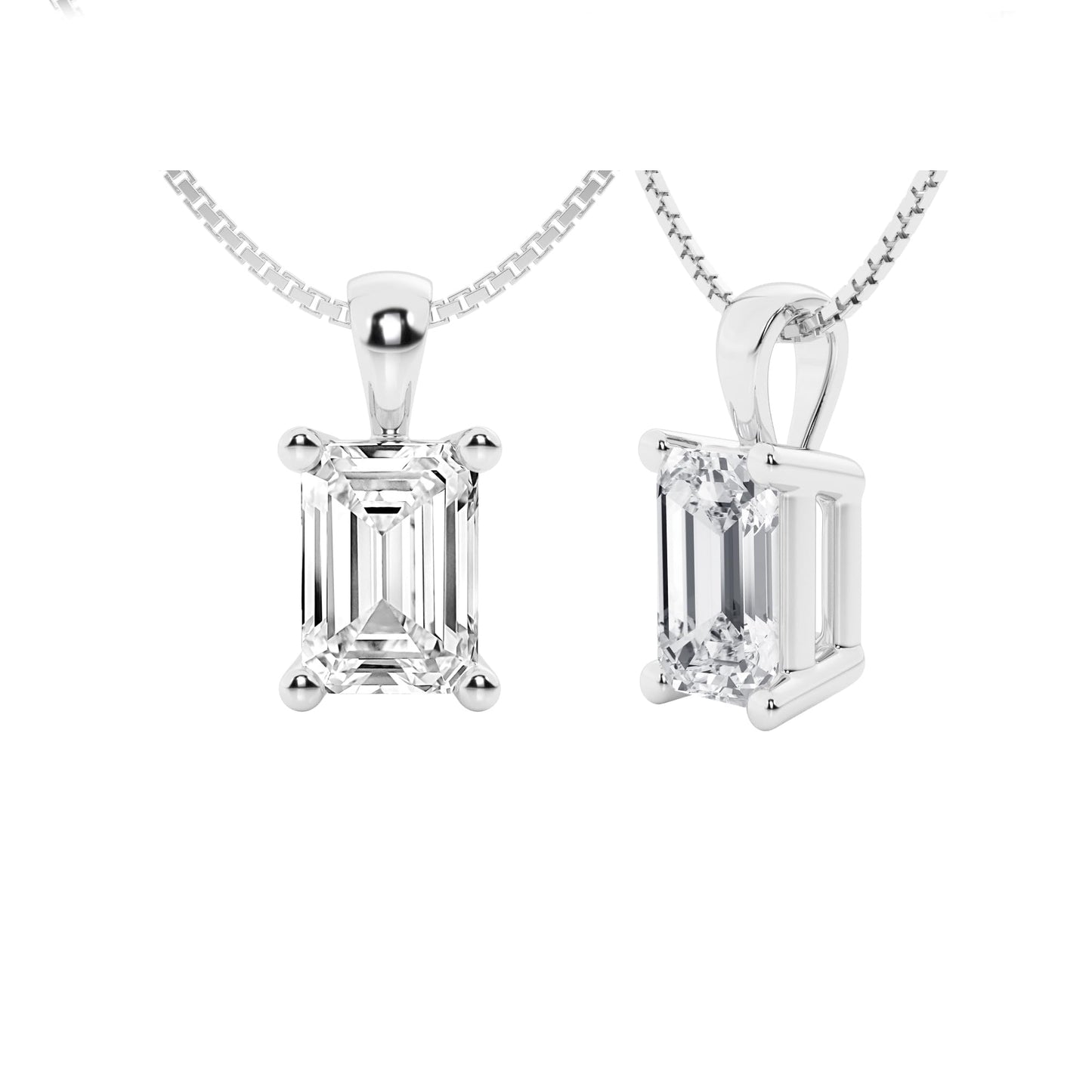 Lab-Grown Diamond Solitaire Pendant Necklace | 3 Carat | 14K Gold | IGI Certified