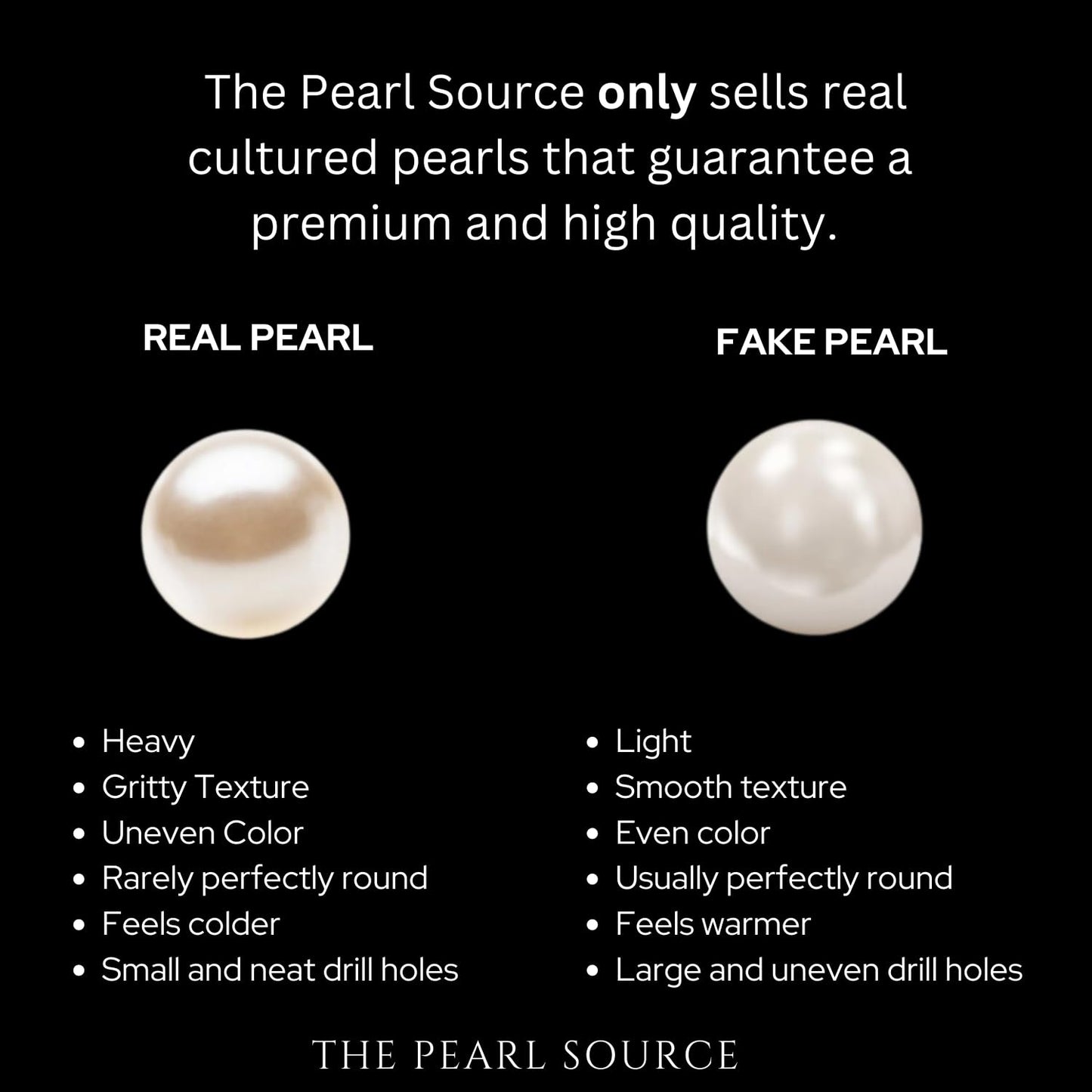 THE PEARL SOURCE 14K Gold 9-10mm AAAA Quality White Freshwater Cultured Pearl Necklace for Women in 16" Choker Length - SM