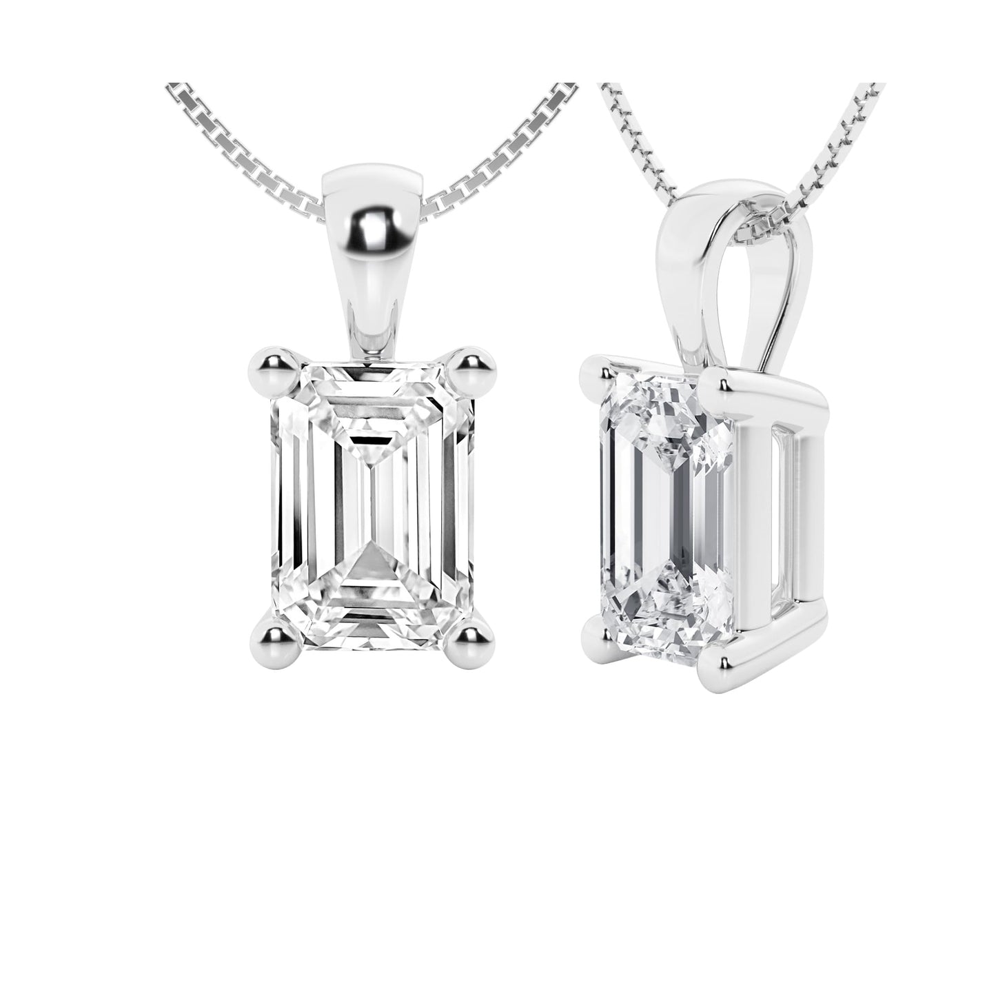 Lab-Grown Diamond Solitaire Pendant Necklace | 3 Carat | 14K Gold | IGI Certified