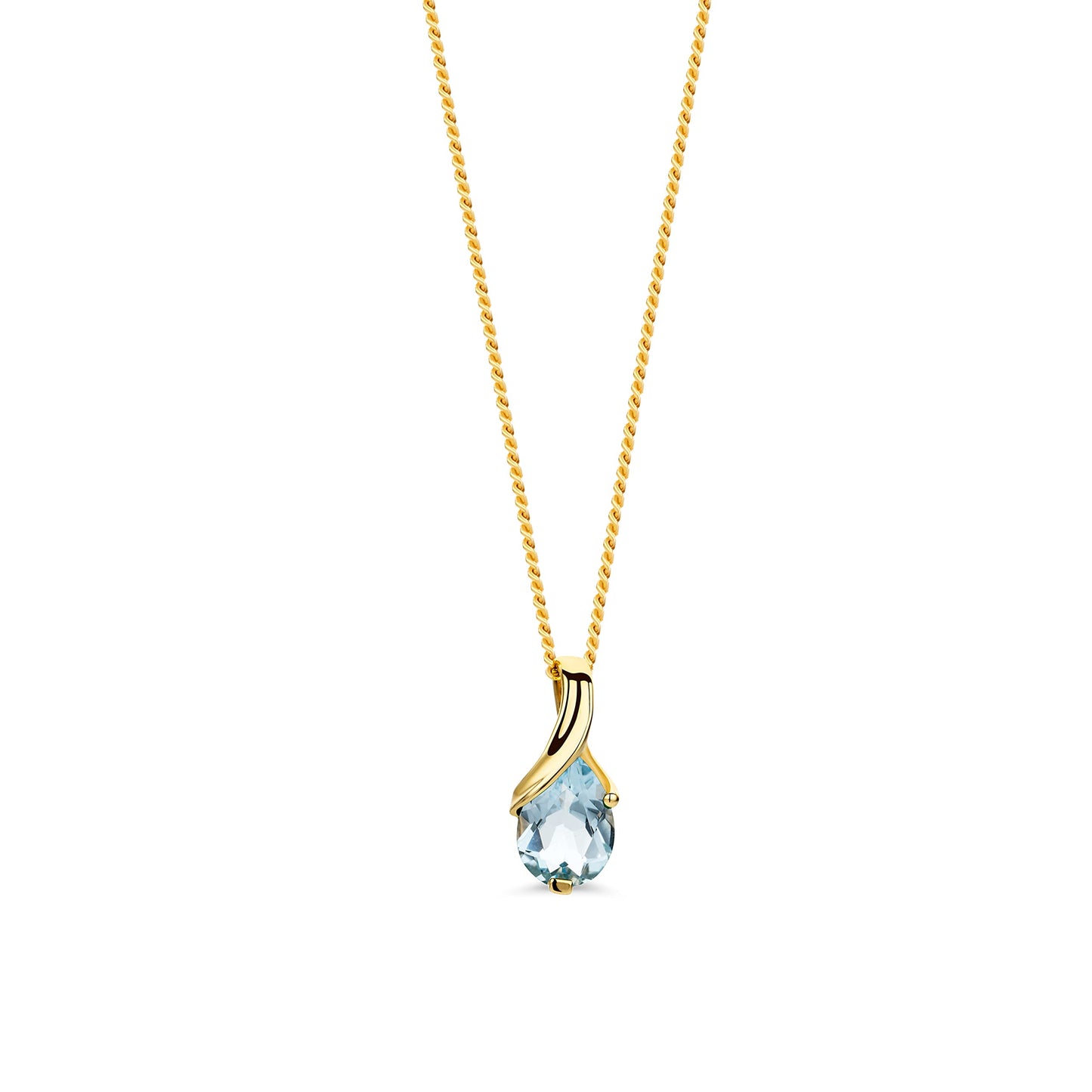 Orovi 14K Gold Necklace for Women in 14K Yellow Gold/White Gold 585 with Ruby/Sapphire/Emerald/Topaz/Amethyst Gemstone/Birthstone Pendant Necklace and Gold Chain 17.7 ″ Long - Women's Jewelry