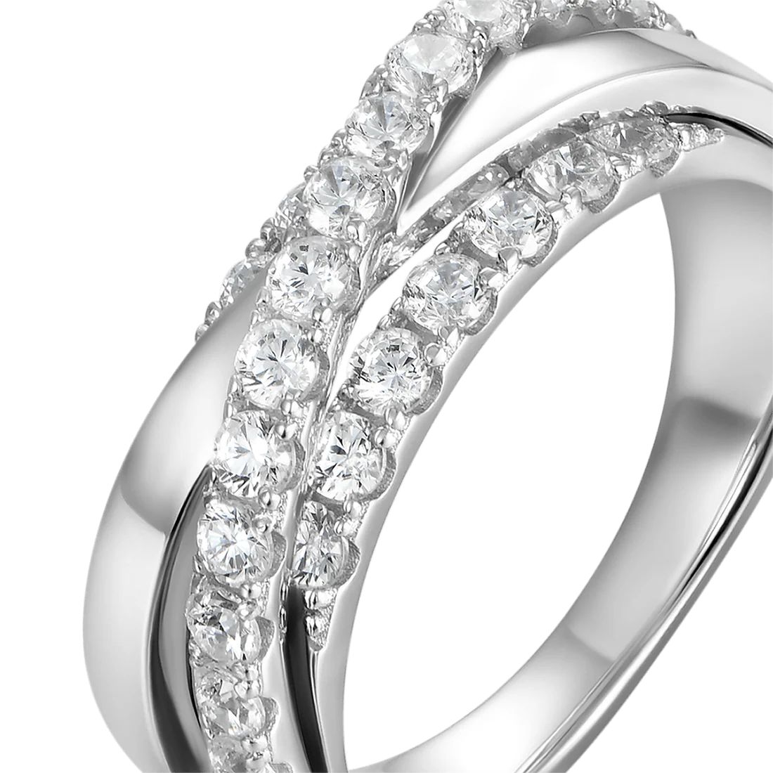 2.3ct Lab Diamond Band | Black & White Dual Channel | IGI Certified | 10K Gold