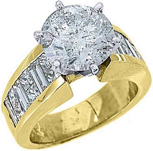 18k Yellow Gold Diamond Engagement Ring | 6.05ct - SM