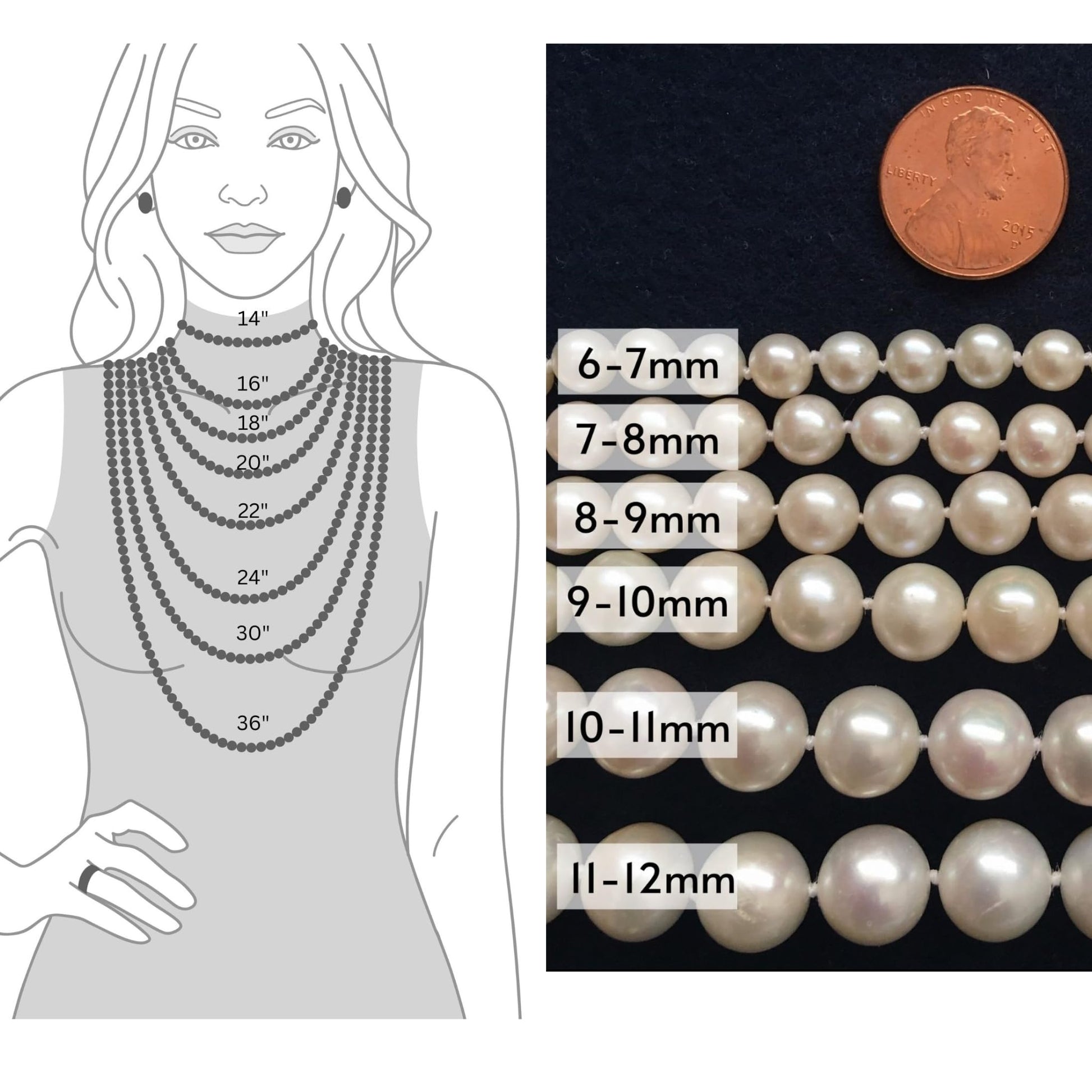 ROUND Real Pearl Necklace Set for Women Bracelet Stud Earrings Ivory Beige Cream White Pearl Jewelry Set Men Cultured Freshwater Wedding - SM