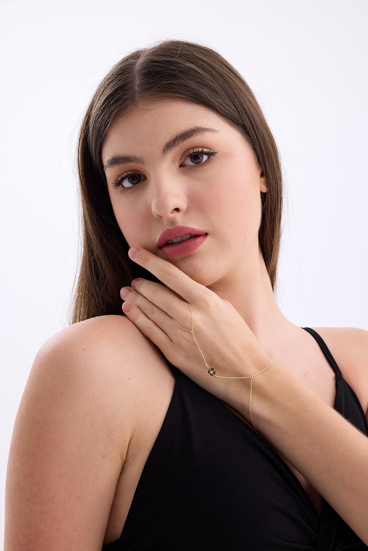 Adjustable Finger Chain Bracelet | 14K Solid Gold