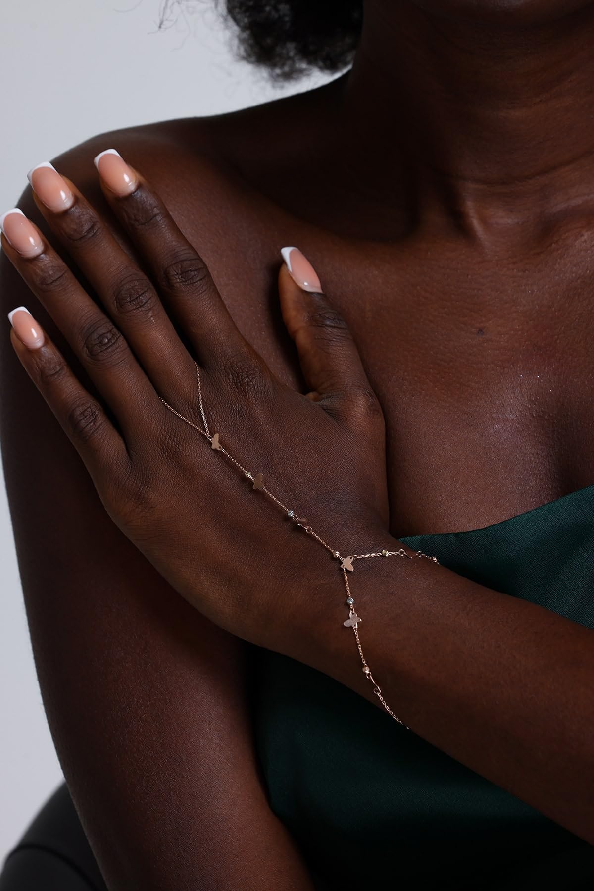 Adjustable Finger Chain Bracelet | 14K Solid Gold