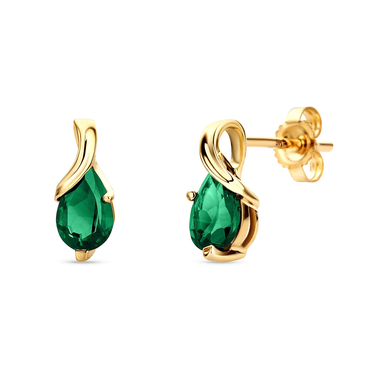 Orovi 0.40Inch 14K Gold Earrings for Women in 14K White Gold/Yellow Gold 585 with Pear-Shape Rubies/Sapphires/Emeralds/Blue Topaz/Amethysts Gemstones, Handmade Jewelry for Women, Dangle Earrings