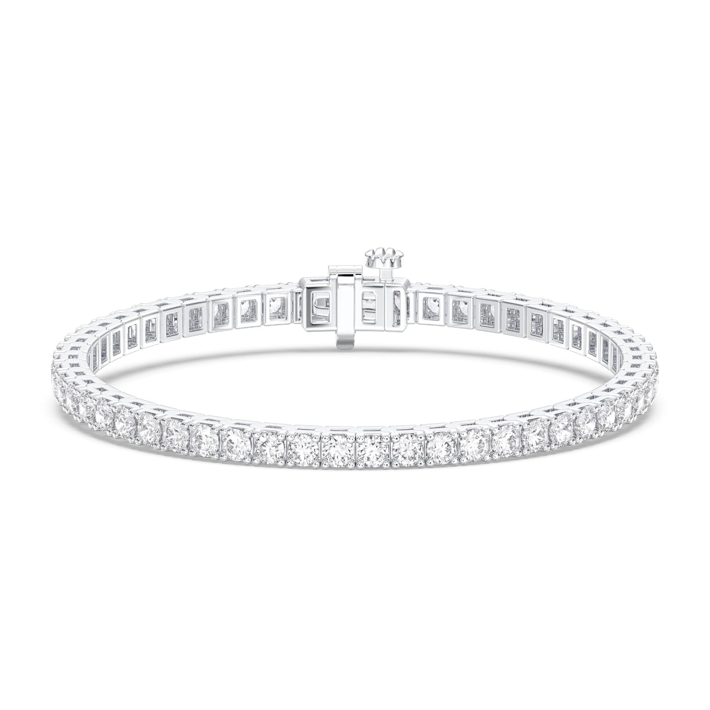 Lab-Grown Diamond Tennis Bracelet | 3–5 Carat | 14K White Gold | IGI Certified