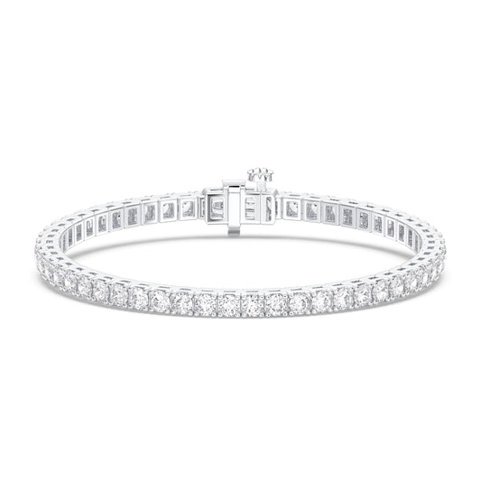 Lab-Grown Diamond Tennis Bracelet | 3–5 Carat | 14K White Gold | IGI Certified