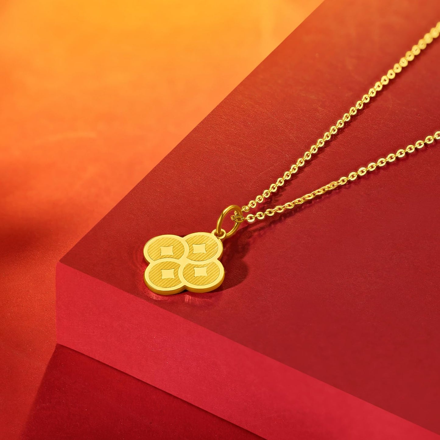 ZHOU LIU FU 24K Solid Gold Pendant for Women, Real Pure Gold Jewelry Accessory Flower Pendant for Men Girlfriend (Not Include Necklace)