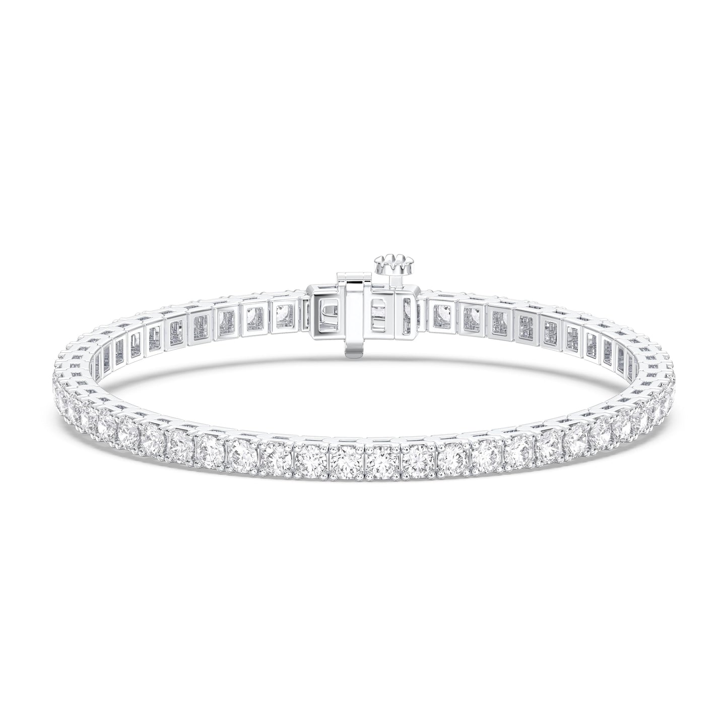Lab-Grown Diamond Tennis Bracelet | 3–5 Carat | 14K White Gold | IGI Certified