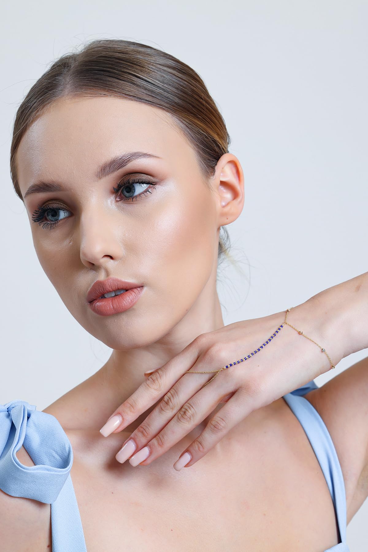 Adjustable Finger Chain Bracelet | 14K Solid Gold