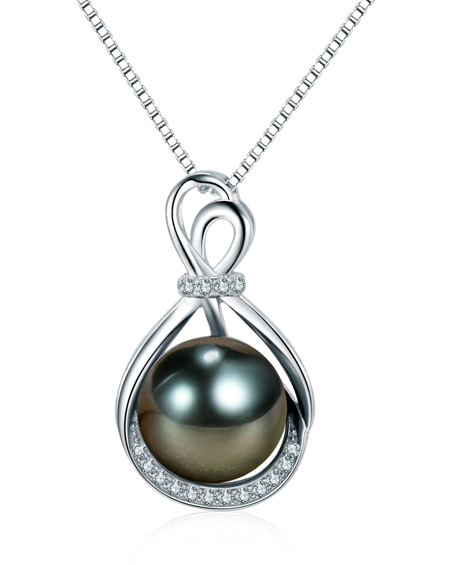 Gifts for Women-Wife- Real Tahitian-Pearl-Necklace, Birthday Anniversary Valentines Gifts For Her Wife Christmas - Mother's Day Gift for Mom - Companion Necklace For Women Luxury Fine Jewelry