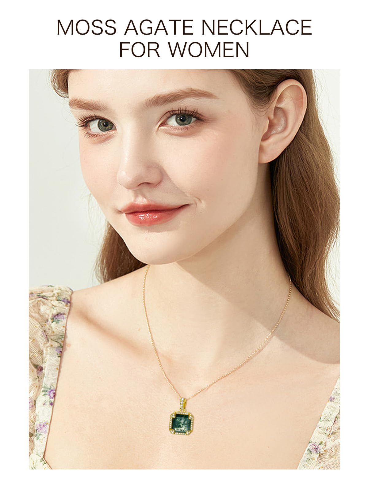 Mother's Day Jewelry Gifts 14K Solid Gold Teardrop/Music Note/Y Necklace Moonstone/Moss Agate/Opal Necklace Anniversary Birthday Gifts for Mom Women Her Girlfriend Sister