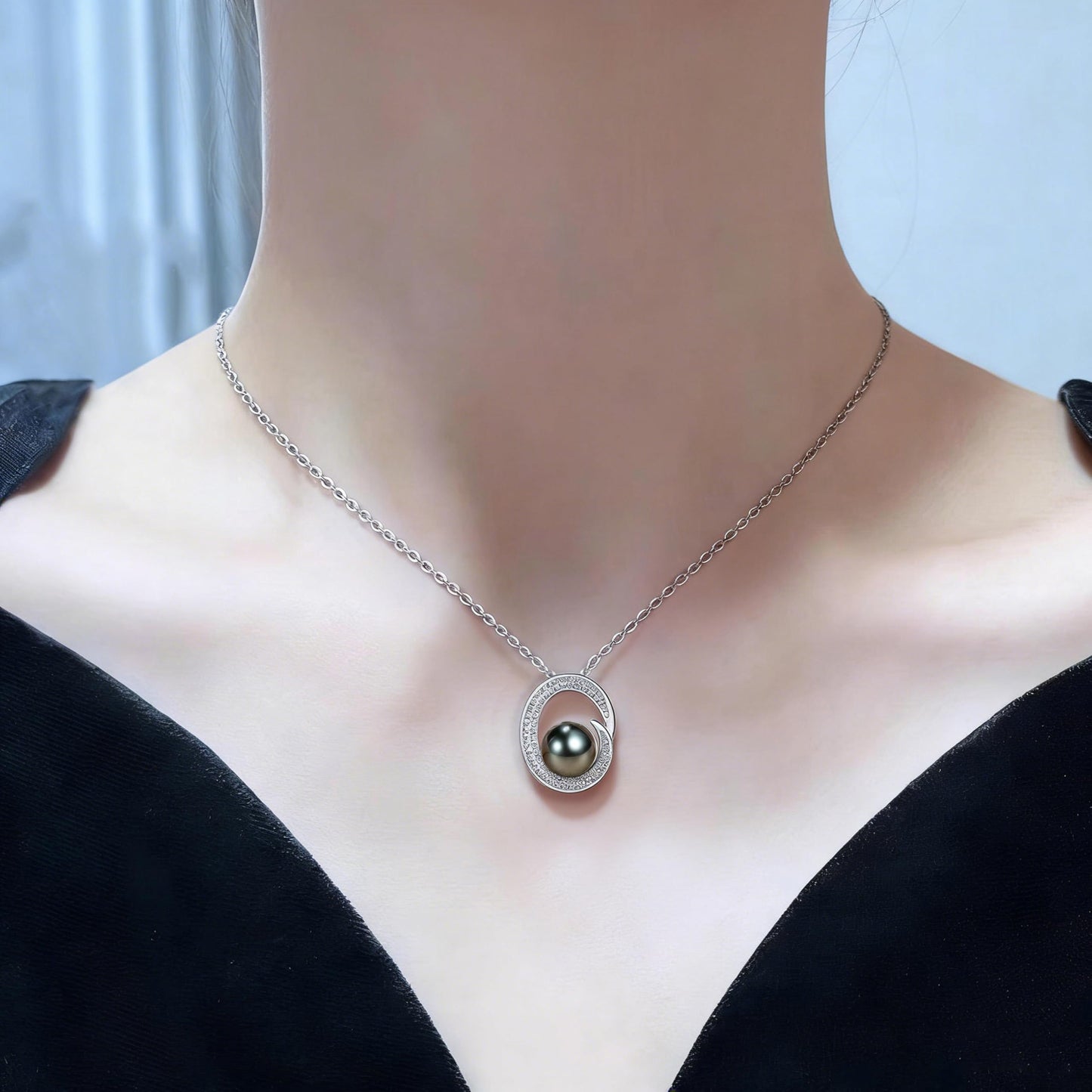 Gifts for Women-Wife- Real Tahitian-Pearl-Necklace, Birthday Anniversary Valentines Gifts For Her Wife Christmas - Mother's Day Gift for Mom - Companion Necklace For Women Luxury Fine Jewelry