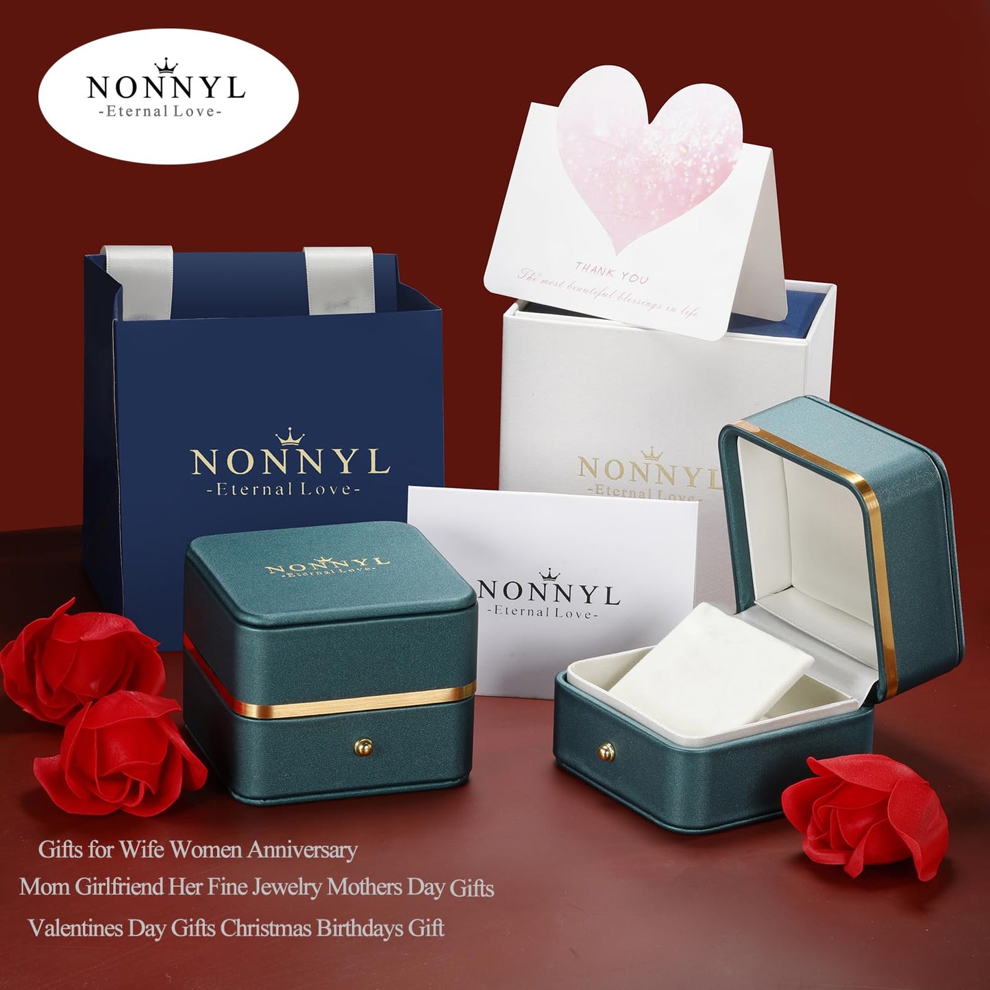 NONNYL Gifts for Women: Pearls Earring for Wife, Mom, Birthday, Wedding, Christmas, Valentine's Day