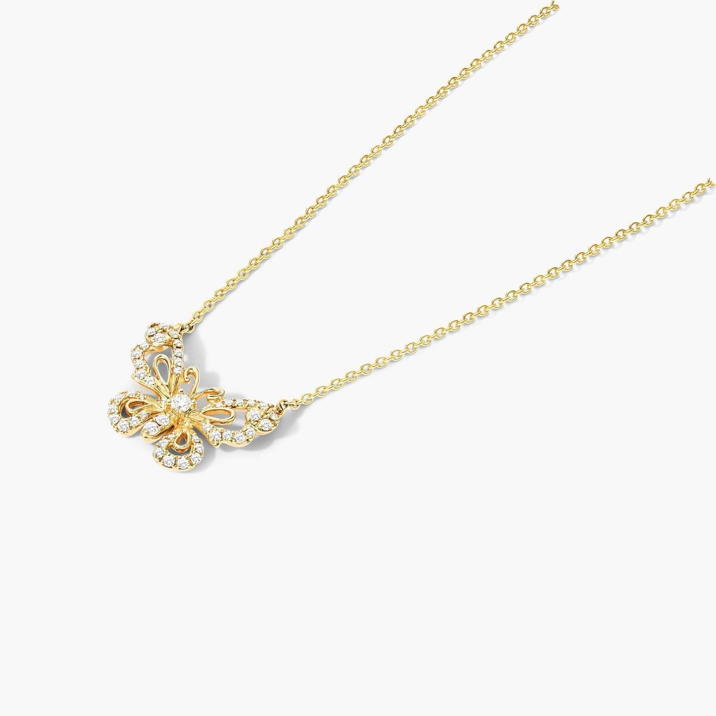 1ct Lab Grown Diamond Butterfly Pendant Necklace | Round Brilliant | IGI Certified