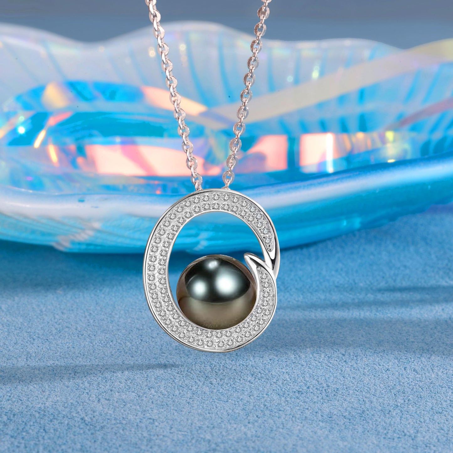 Gifts for Women-Wife- Real Tahitian-Pearl-Necklace, Birthday Anniversary Valentines Gifts For Her Wife Christmas - Mother's Day Gift for Mom - Companion Necklace For Women Luxury Fine Jewelry