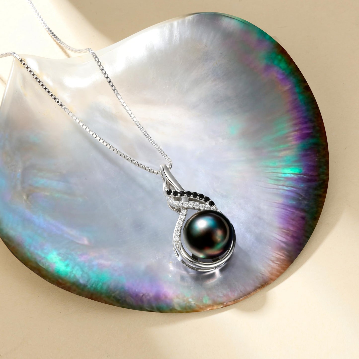 Gifts for Women-Wife- Real Tahitian-Pearl-Necklace, Birthday Anniversary Valentines Gifts For Her Wife Christmas - Mother's Day Gift for Mom - Companion Necklace For Women Luxury Fine Jewelry