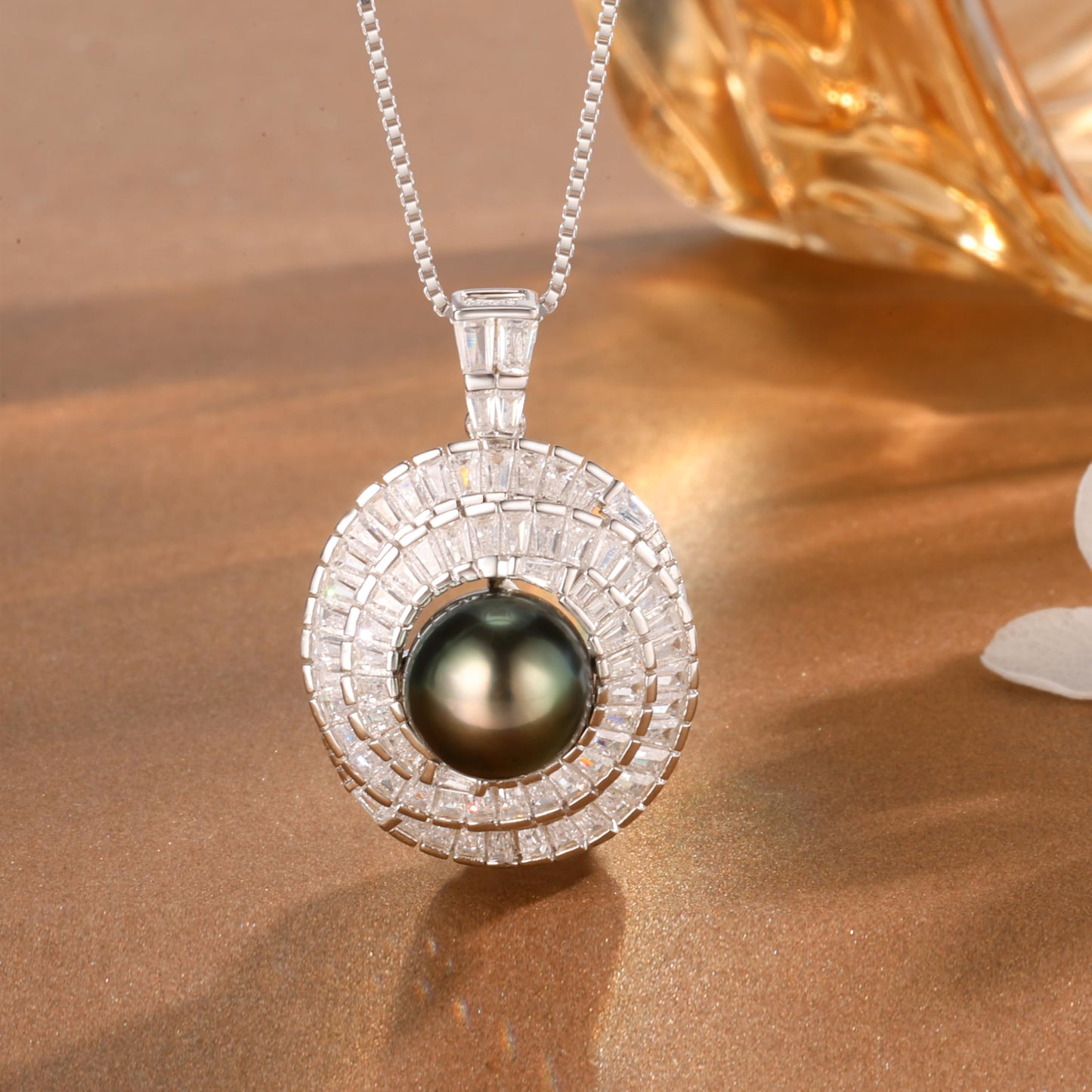Gifts for Women-Wife- Real Tahitian-Pearl-Necklace, Birthday Anniversary Valentines Gifts For Her Wife Christmas - Mother's Day Gift for Mom - Companion Necklace For Women Luxury Fine Jewelry