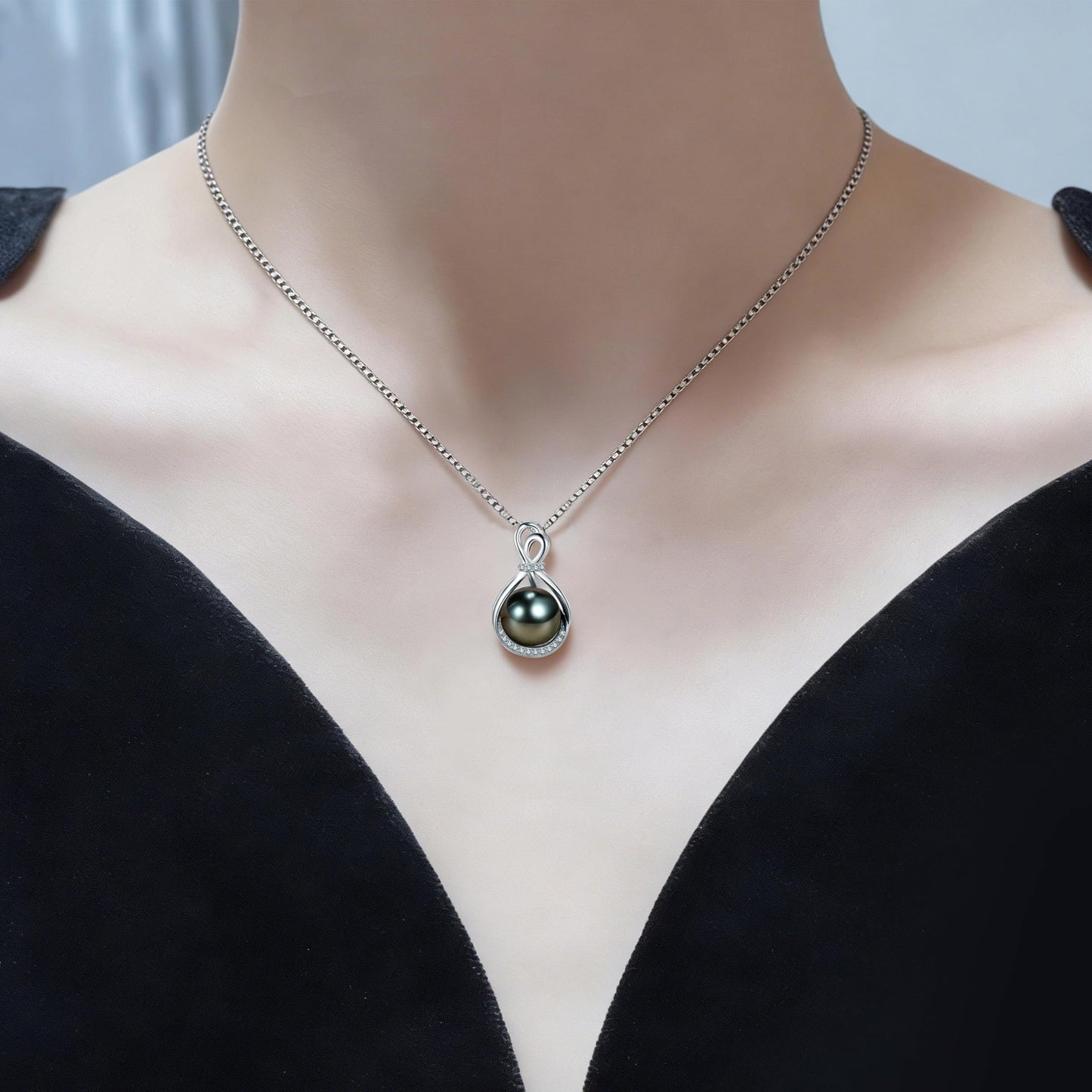Gifts for Women-Wife- Real Tahitian-Pearl-Necklace, Birthday Anniversary Valentines Gifts For Her Wife Christmas - Mother's Day Gift for Mom - Companion Necklace For Women Luxury Fine Jewelry