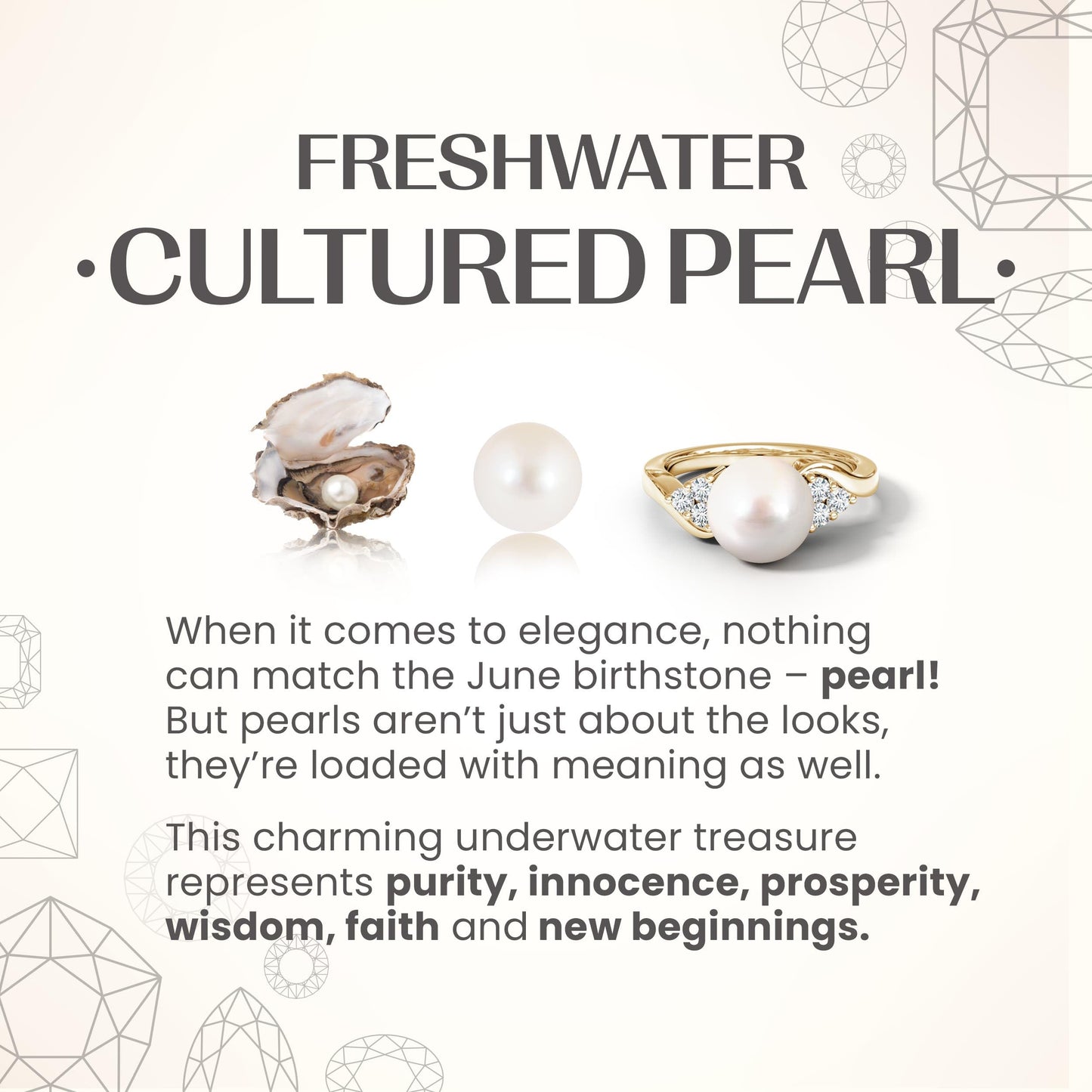 Angara Freshwater Pearl Spiral Pendant with Diamonds in Silver/14K Solid Gold/Platinum | Freshwater Pearl Solitaire 18" Necklace for Women | June Birthstone, Anniversary Jewelry Gift