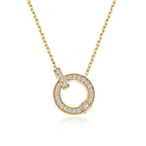 18K Gold Diamond Clavicle Necklace | Minimalist Luxury