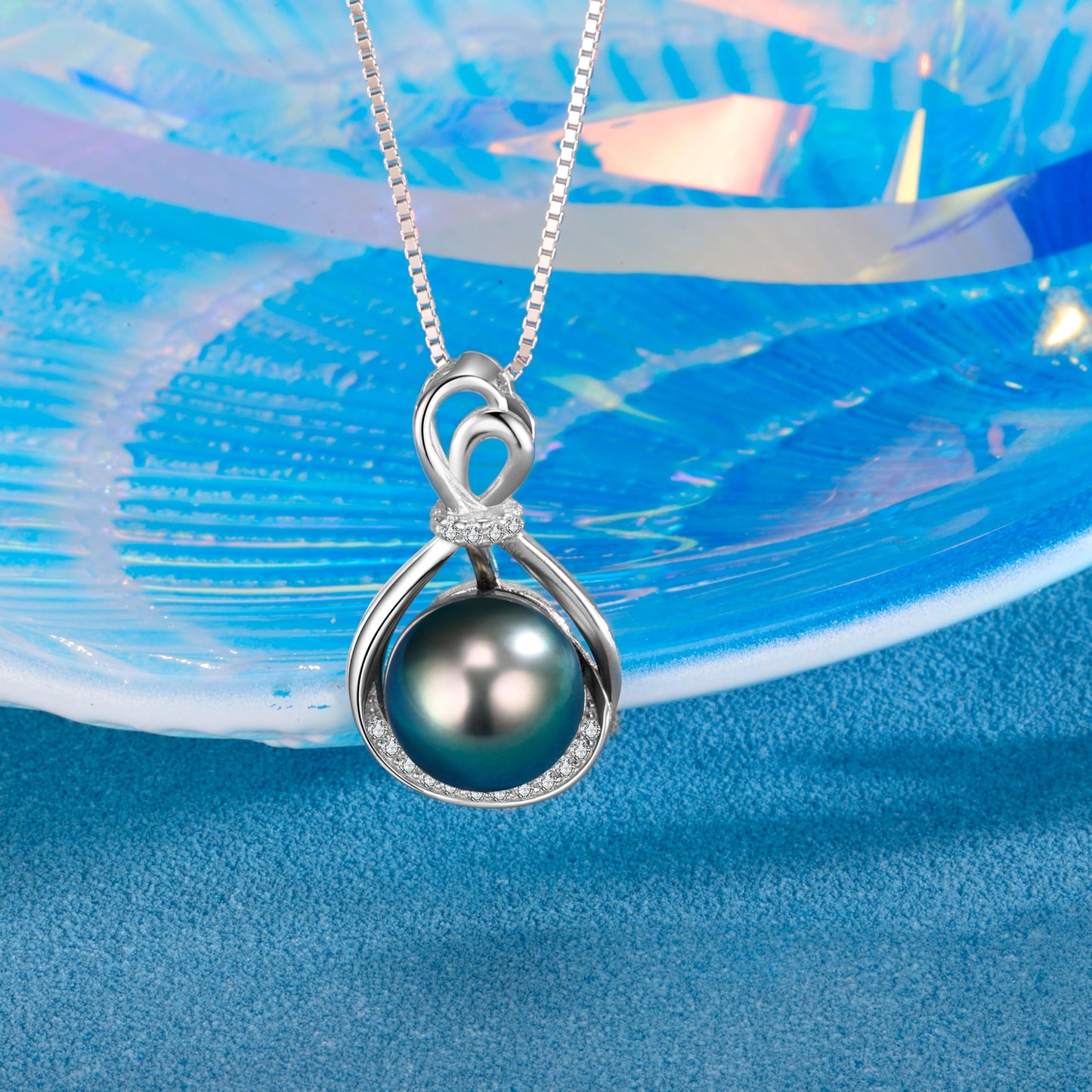 Gifts for Women-Wife- Real Tahitian-Pearl-Necklace, Birthday Anniversary Valentines Gifts For Her Wife Christmas - Mother's Day Gift for Mom - Companion Necklace For Women Luxury Fine Jewelry