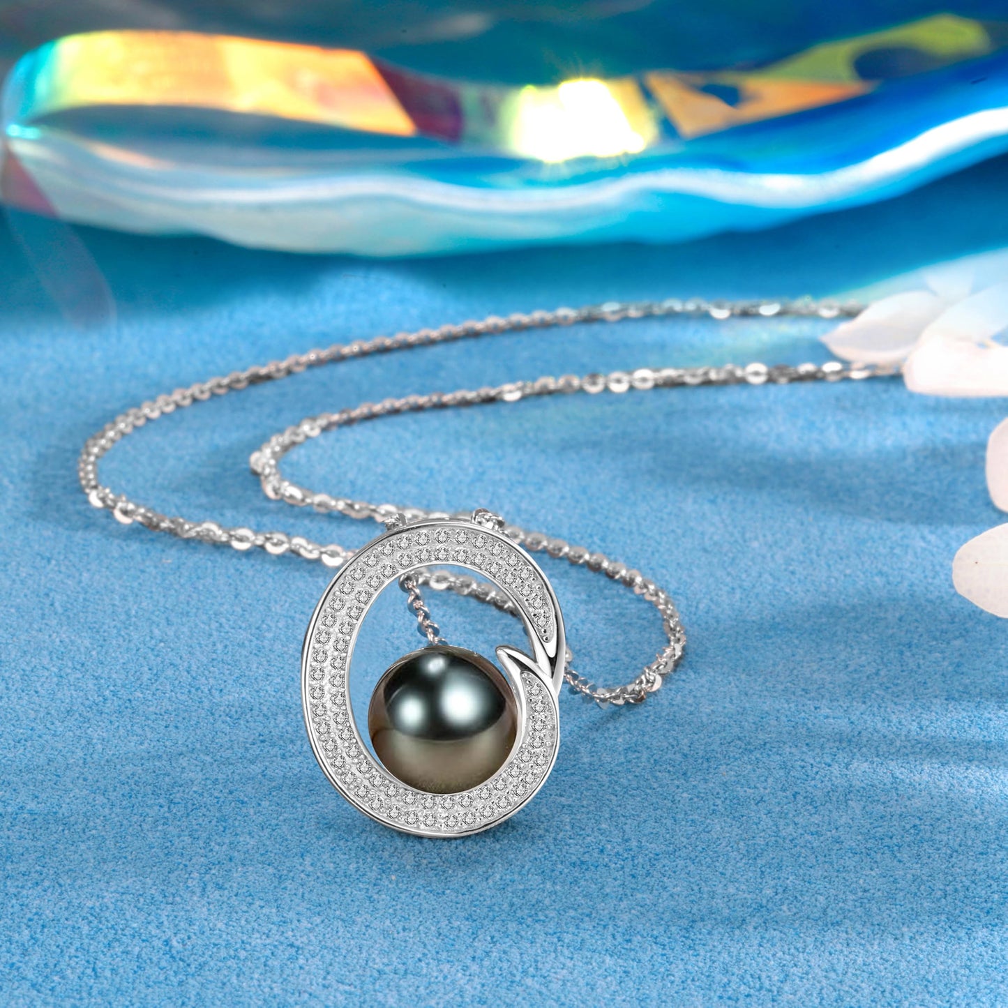 Gifts for Women-Wife- Real Tahitian-Pearl-Necklace, Birthday Anniversary Valentines Gifts For Her Wife Christmas - Mother's Day Gift for Mom - Companion Necklace For Women Luxury Fine Jewelry