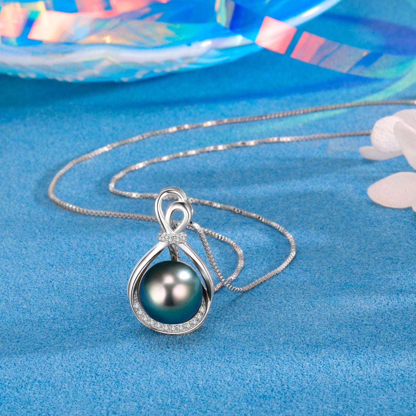 Gifts for Women-Wife- Real Tahitian-Pearl-Necklace, Birthday Anniversary Valentines Gifts For Her Wife Christmas - Mother's Day Gift for Mom - Companion Necklace For Women Luxury Fine Jewelry