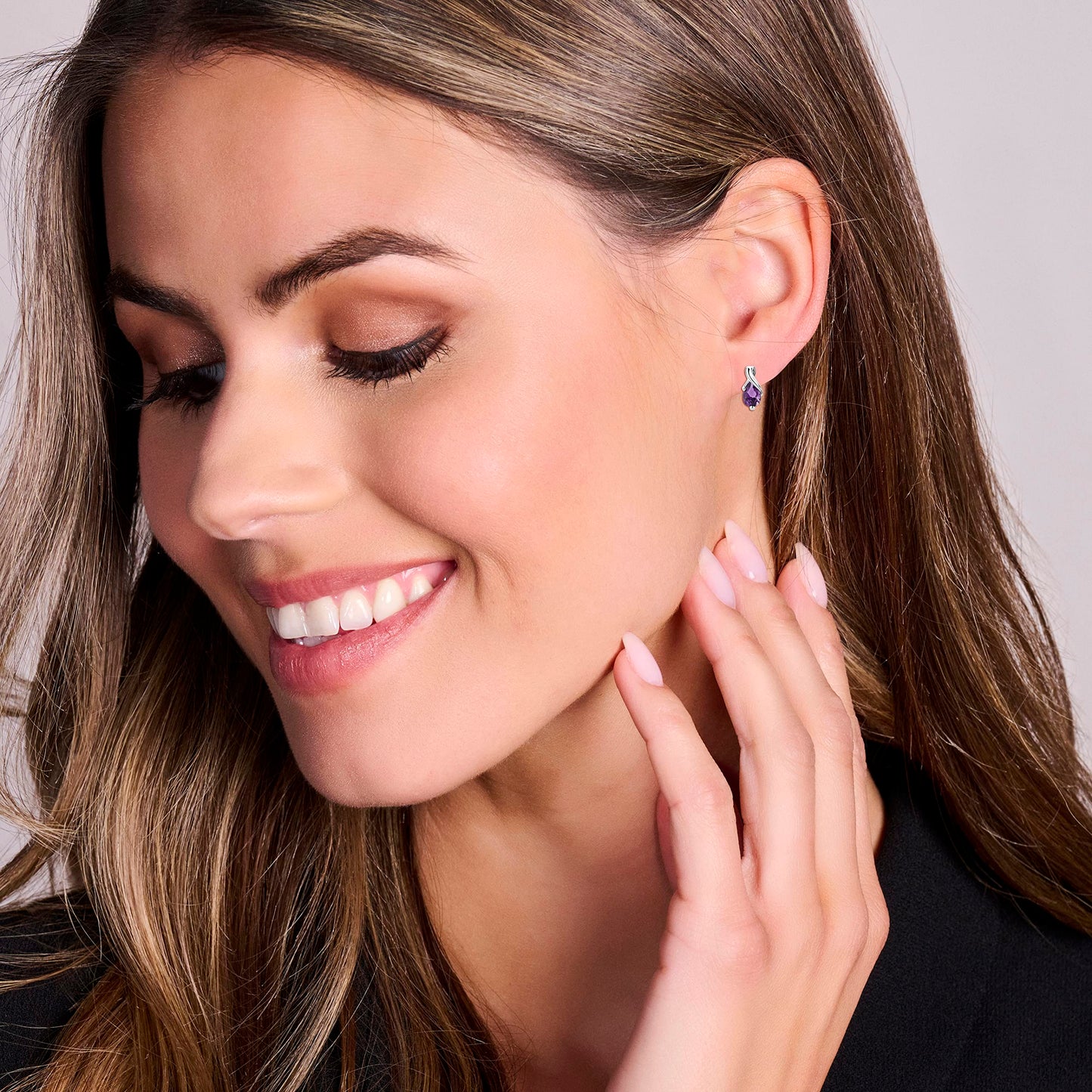 Orovi 0.40Inch 14K Gold Earrings for Women in 14K White Gold/Yellow Gold 585 with Pear-Shape Rubies/Sapphires/Emeralds/Blue Topaz/Amethysts Gemstones, Handmade Jewelry for Women, Dangle Earrings