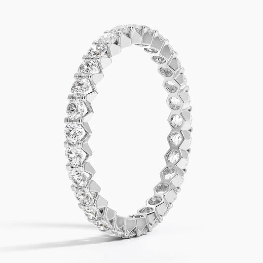 5ct Lab Diamond Eternity Band | Oval Shared Prong | IGI Certified | 10K Gold