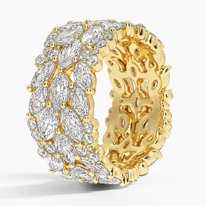 5.62ct Lab Diamond Marquise Band | IGI Certified | 10K White Gold