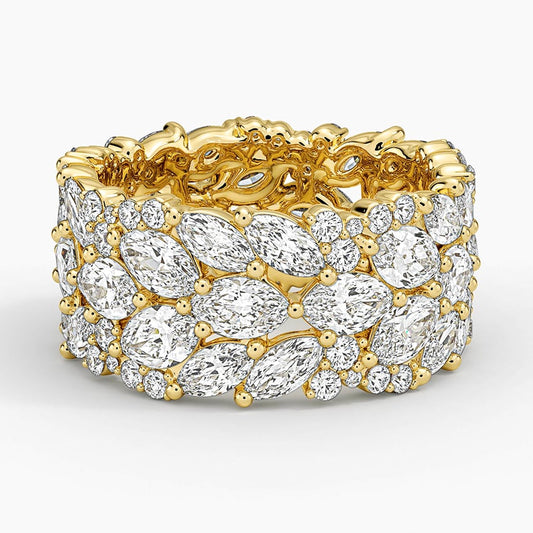 5.62ct Lab Diamond Marquise Band | IGI Certified | 10K White Gold