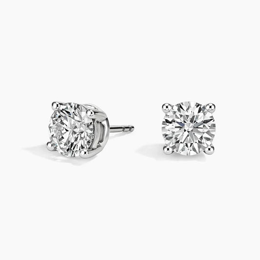 1ctw Lab Diamond Stud Earrings | Round Cut | IGI Certified VS DEF | 10K Gold