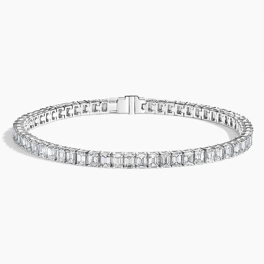 5ct Lab Diamond Tennis Bracelet | Emerald Cut | IGI Certified VS | 10K Gold