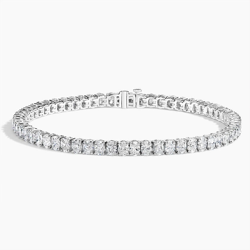5ct Lab Diamond Tennis Bracelet | Oval Cut | IGI Certified VS | 10K Gold