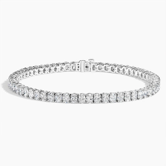 5ct Lab Diamond Tennis Bracelet | Oval Cut | IGI Certified VS | 10K Gold