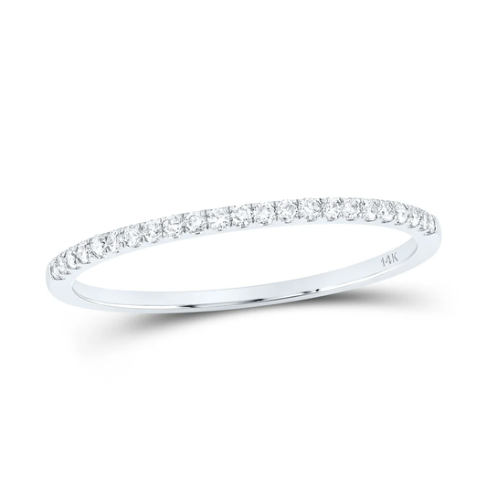 Women's 0.12ct Lab Diamond Stackable Band | 10K White Gold | Draco