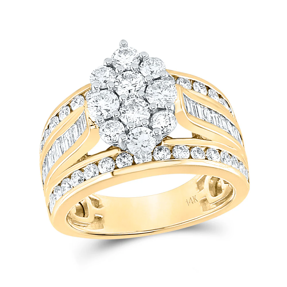 Women's 1.1ct Lab Diamond Right Hand Ring | 10K Yellow Gold | Draco
