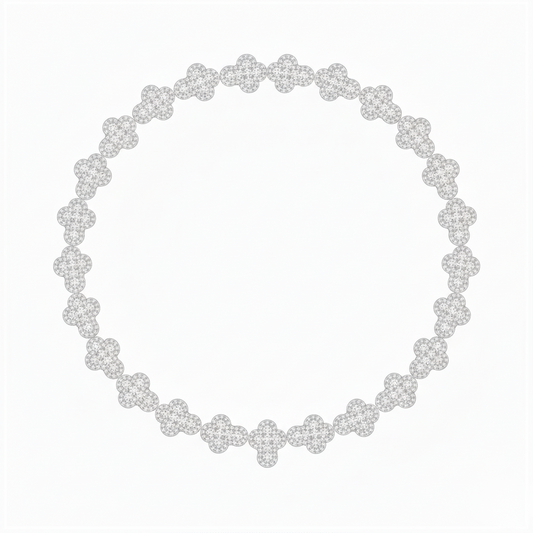56ct Lab Diamond Cross Pendant Necklace | IGI Certified | 10K White Gold
