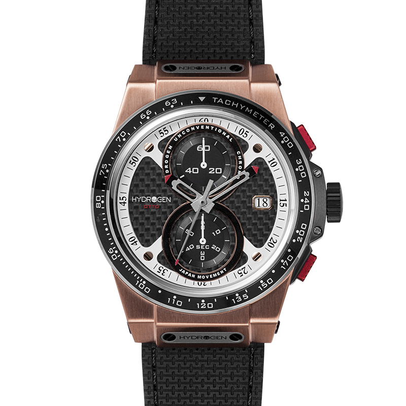 Otto Chrono Black Rose Gold | Luxury Chronograph Watch