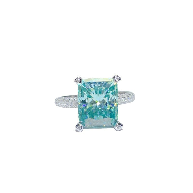 LuxeJewels™ ParaGreen Royal 5K Moissanite Signature Ring | Collector's Edition