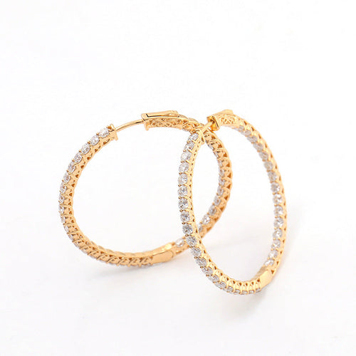 Personalized Large Diameter Statement Earrings | Luxury Hoop Jewelry