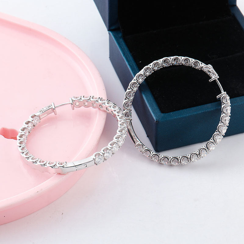 Personalized Large Diameter Statement Earrings | Luxury Hoop Jewelry