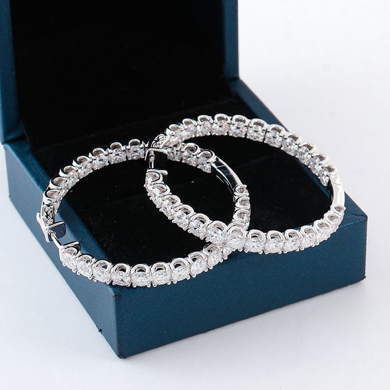 Personalized Large Diameter Statement Earrings | Luxury Hoop Jewelry