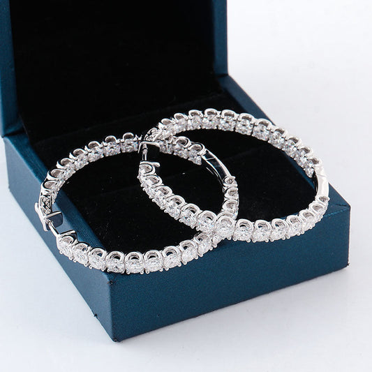Personalized Large Diameter Statement Earrings | Luxury Hoop Jewelry